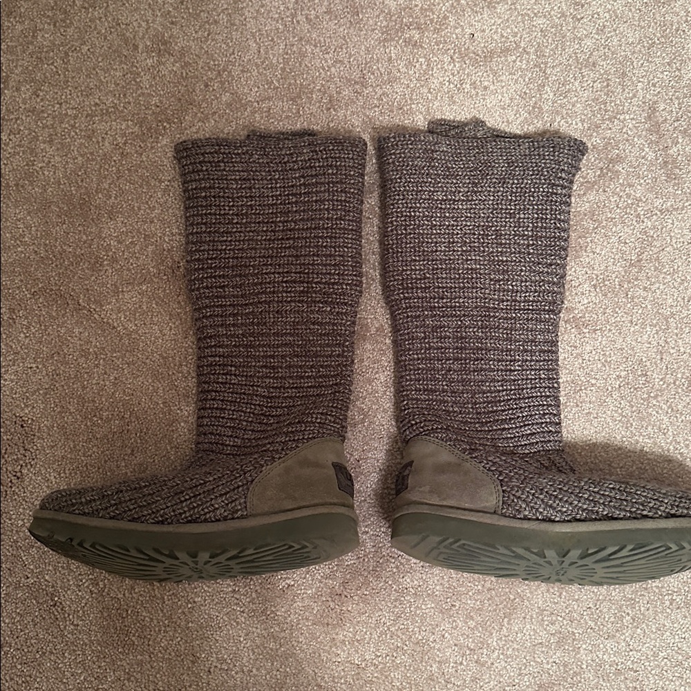 UGG Knit/Suede Button Boots - Gray - Picture 6 of 6